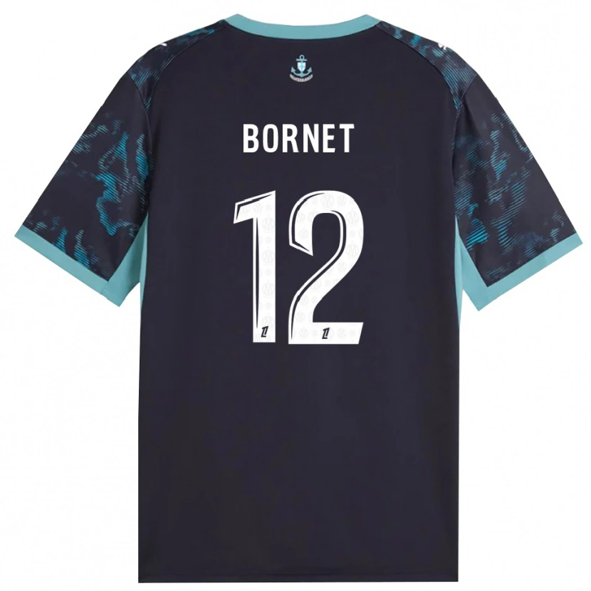 Danxen Børn Camille Bornet #12 Bleg Turkis Hvid Sort Udebane Spillertrøjer 2026/27 Trøje T-Shirt