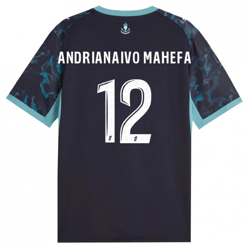 Danxen Børn Mathis Andrianaivo Mahefa #12 Bleg Turkis Hvid Sort Udebane Spillertrøjer 2026/27 Trøje T-Shirt