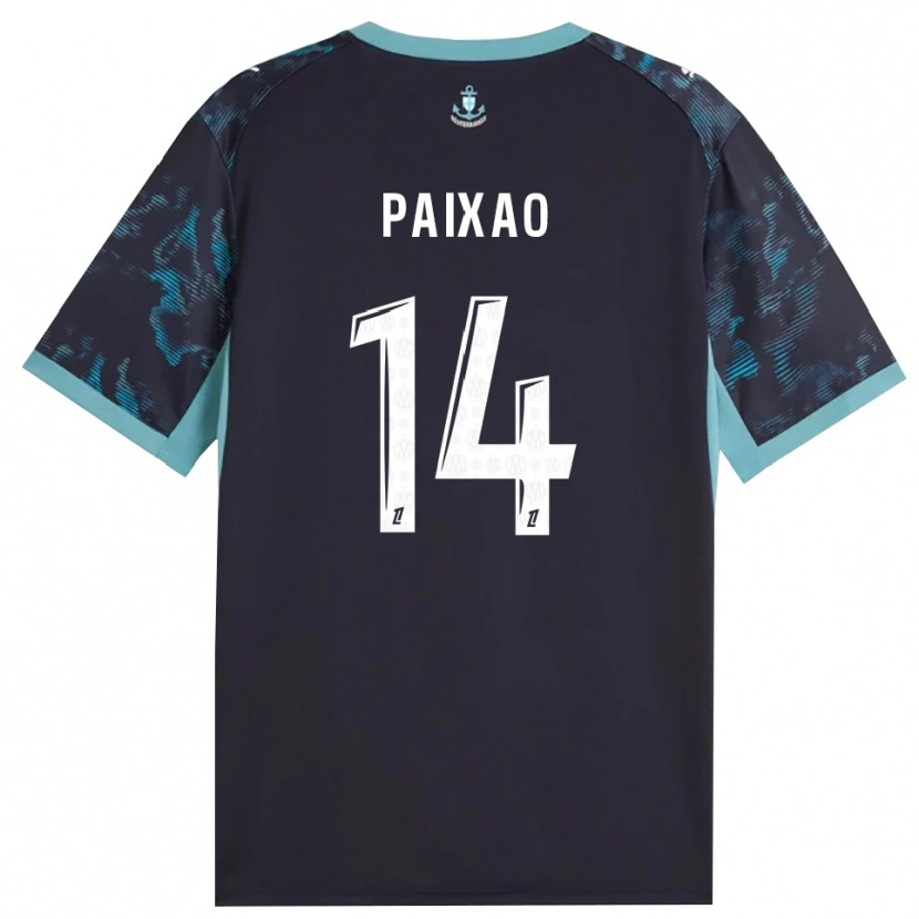 Danxen Børn Igor Paixão #14 Bleg Turkis Hvid Sort Udebane Spillertrøjer 2026/27 Trøje T-Shirt