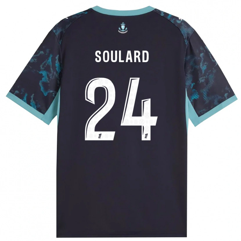 Danxen Børn Amandine Soulard #24 Bleg Turkis Hvid Sort Udebane Spillertrøjer 2026/27 Trøje T-Shirt