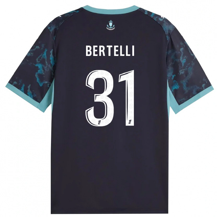 Danxen Børn Ugo Bertelli #31 Bleg Turkis Hvid Sort Udebane Spillertrøjer 2026/27 Trøje T-Shirt