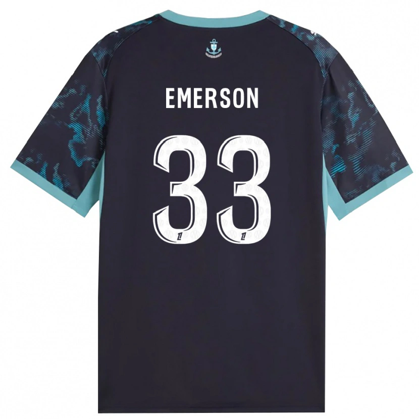 Danxen Børn Emerson Palmieri Dos Santos #33 Bleg Turkis Hvid Sort Udebane Spillertrøjer 2026/27 Trøje T-Shirt