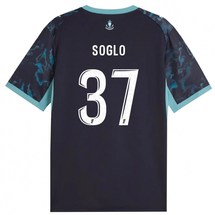 Danxen Børn Emran Soglo #37 Bleg Turkis Hvid Sort Udebane Spillertrøjer 2026/27 Trøje T-Shirt