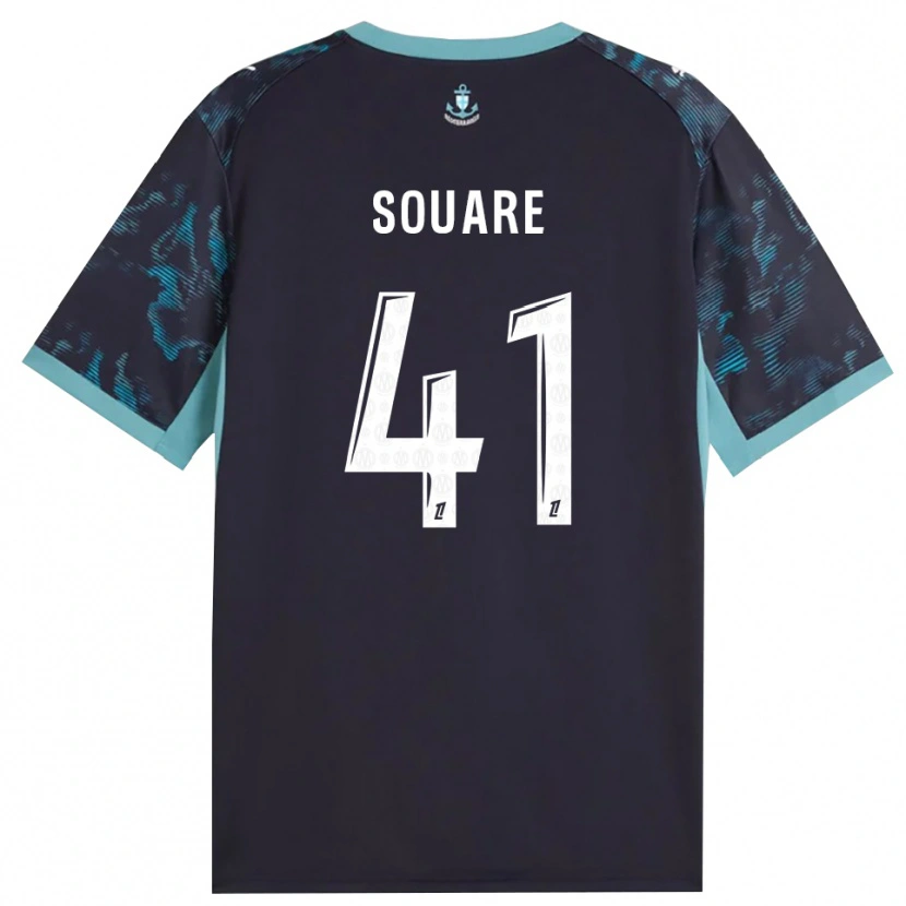 Danxen Børn Cheick Souare #41 Bleg Turkis Hvid Sort Udebane Spillertrøjer 2026/27 Trøje T-Shirt