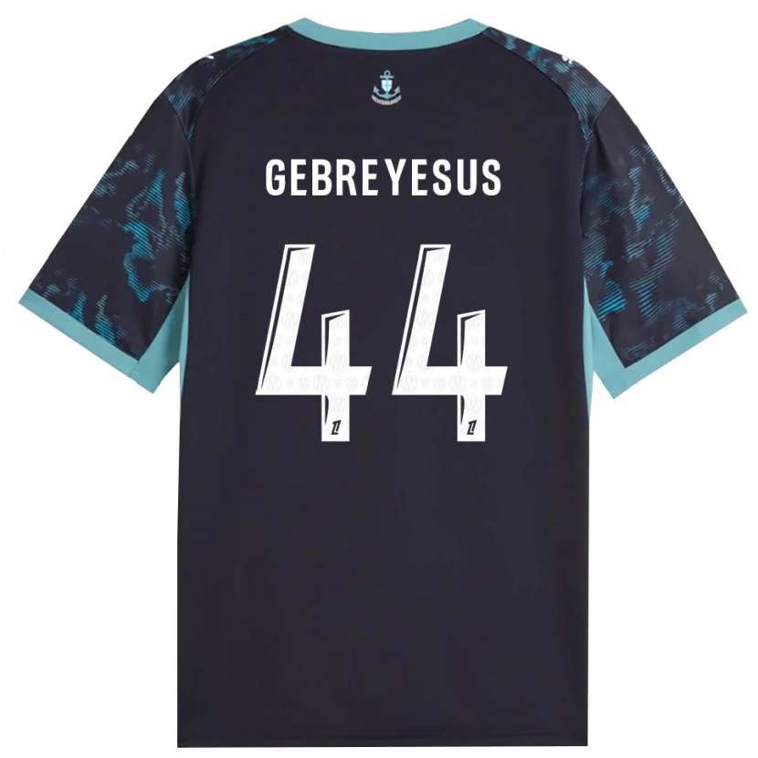 Danxen Børn Esey Gebreyesus #44 Bleg Turkis Hvid Sort Udebane Spillertrøjer 2026/27 Trøje T-Shirt