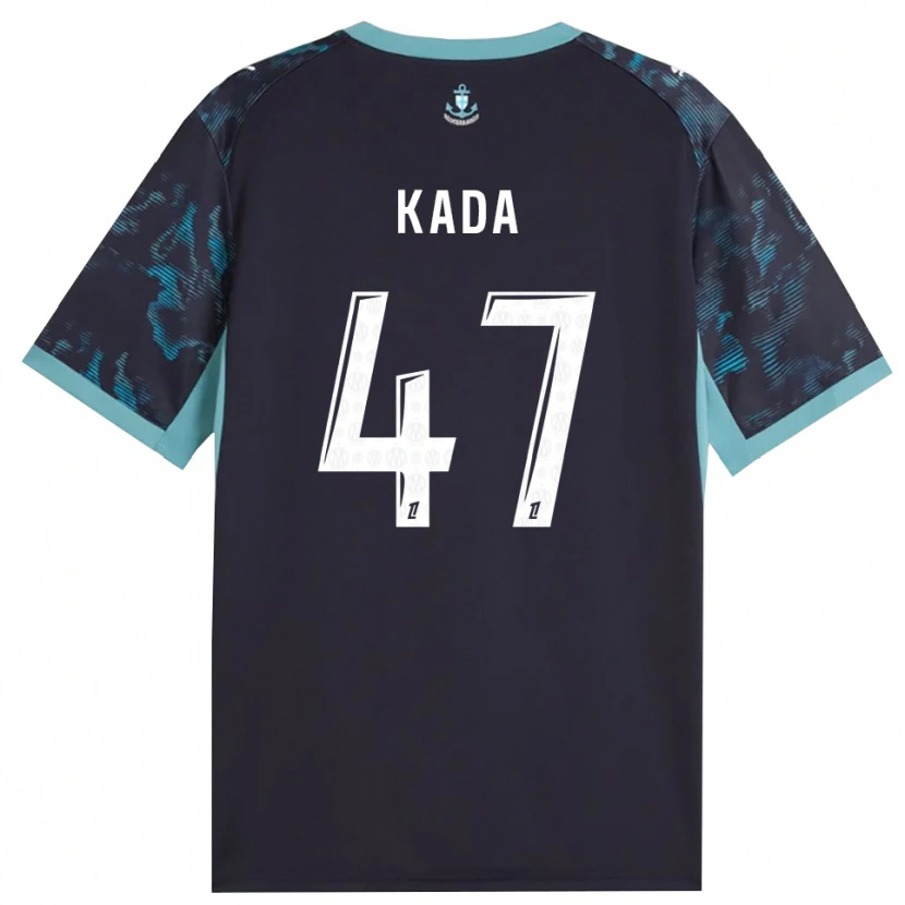 Danxen Børn Joakim Kada #47 Bleg Turkis Hvid Sort Udebane Spillertrøjer 2026/27 Trøje T-Shirt