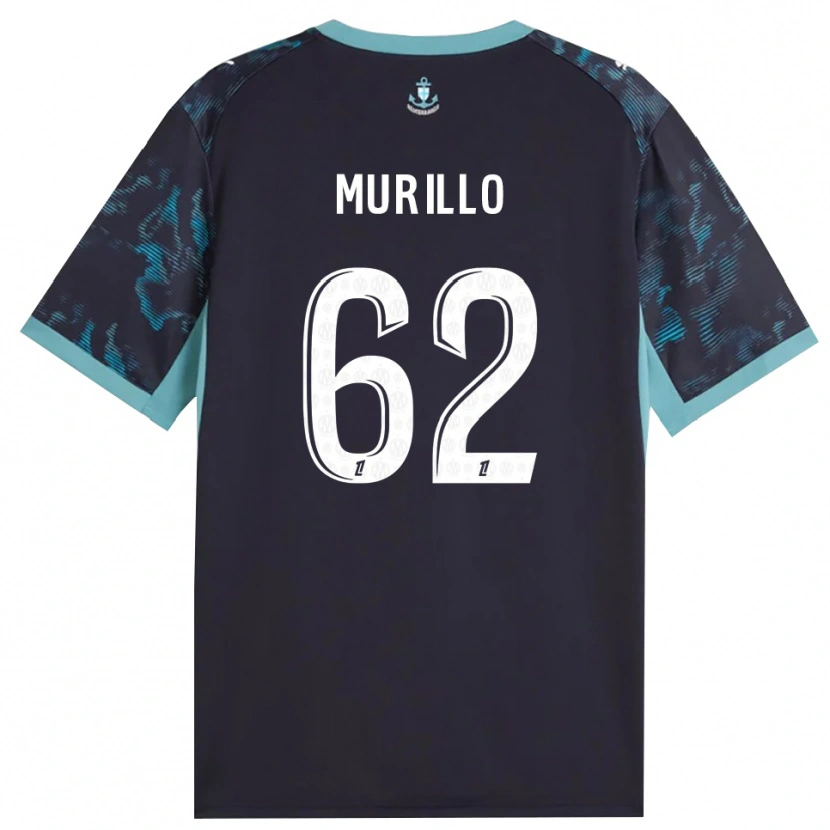 Danxen Børn Amir Murillo #62 Bleg Turkis Hvid Sort Udebane Spillertrøjer 2026/27 Trøje T-Shirt