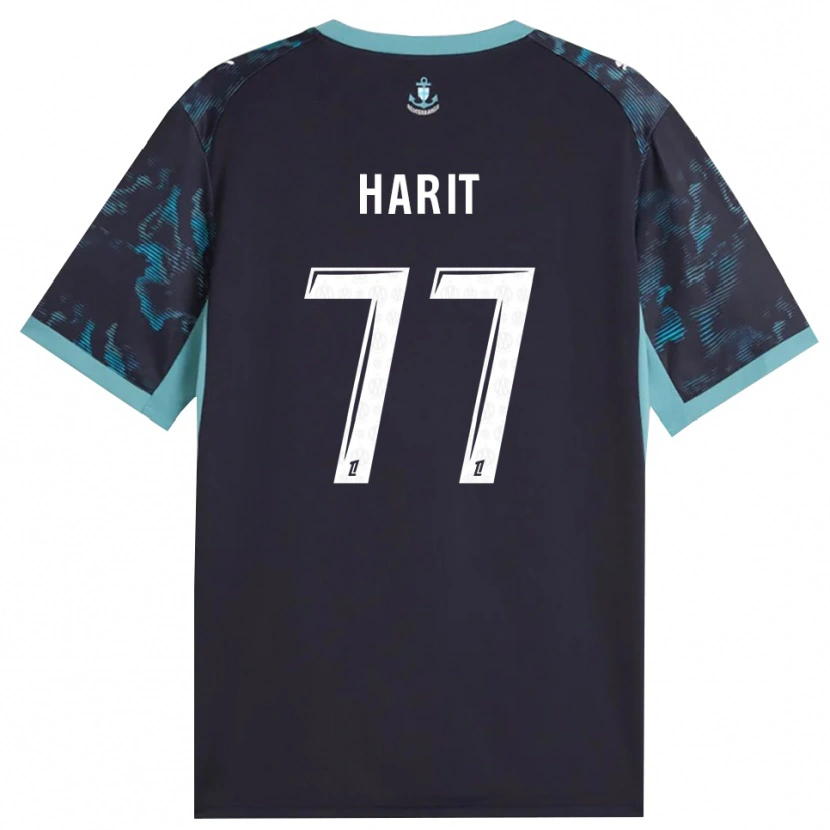 Danxen Børn Amine Harit #77 Bleg Turkis Hvid Sort Udebane Spillertrøjer 2026/27 Trøje T-Shirt