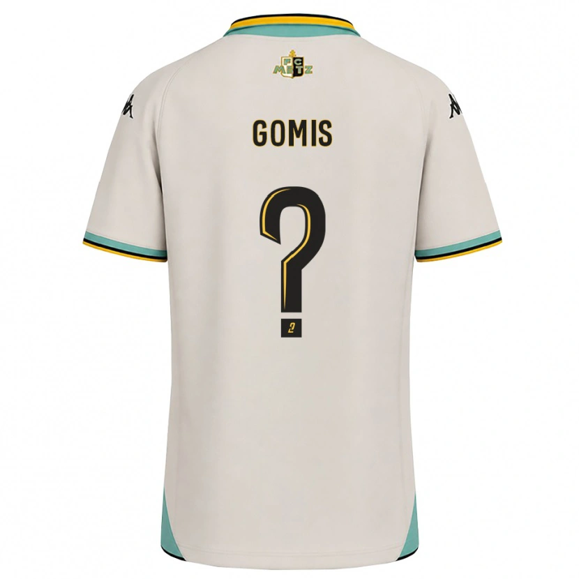 Danxen Børn Vincent Gomis #0 Blomsterhvid Sort Udebane Spillertrøjer 2026/27 Trøje T-Shirt