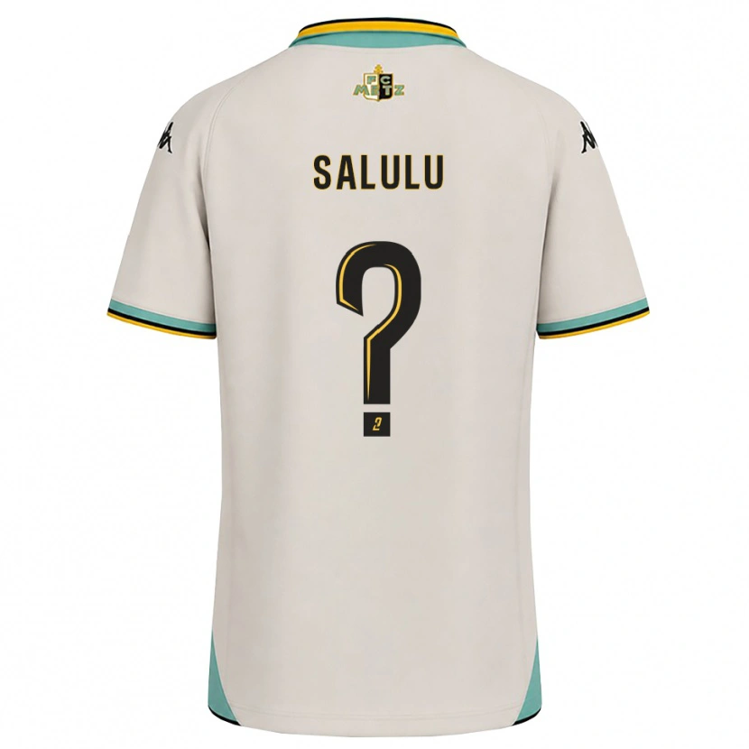 Danxen Børn Rayane Salulu #0 Blomsterhvid Sort Udebane Spillertrøjer 2026/27 Trøje T-Shirt