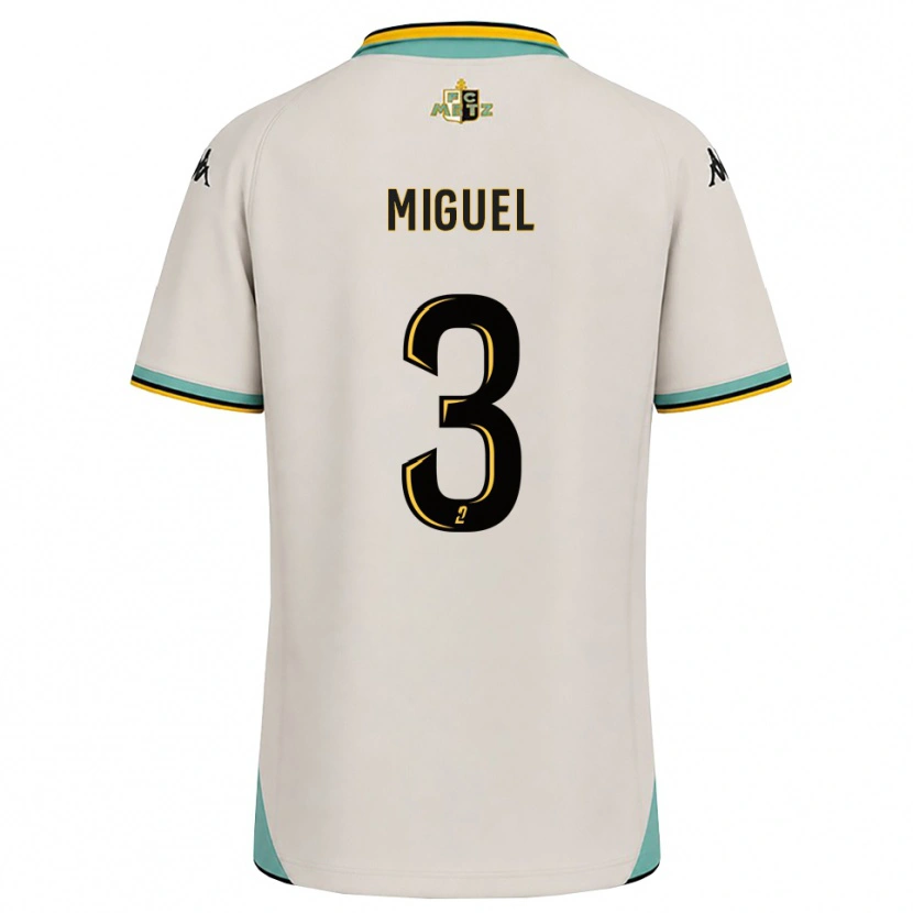 Danxen Børn Florian Miguel #3 Blomsterhvid Sort Udebane Spillertrøjer 2026/27 Trøje T-Shirt
