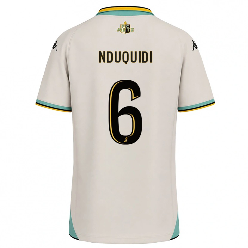Danxen Børn Joseph Nduquidi #6 Blomsterhvid Sort Udebane Spillertrøjer 2026/27 Trøje T-Shirt