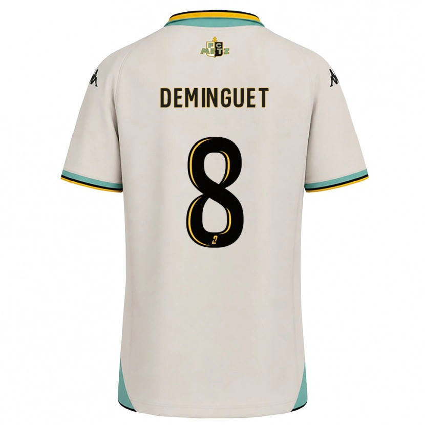 Danxen Børn Jessy Deminguet #8 Blomsterhvid Sort Udebane Spillertrøjer 2026/27 Trøje T-Shirt