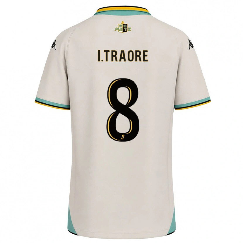 Danxen Børn Ismaël Traoré #8 Blomsterhvid Sort Udebane Spillertrøjer 2026/27 Trøje T-Shirt