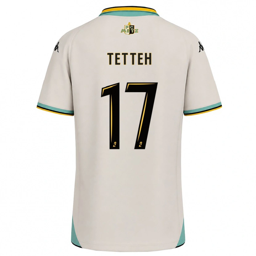 Danxen Børn Benjamin Tetteh #17 Blomsterhvid Sort Udebane Spillertrøjer 2026/27 Trøje T-Shirt