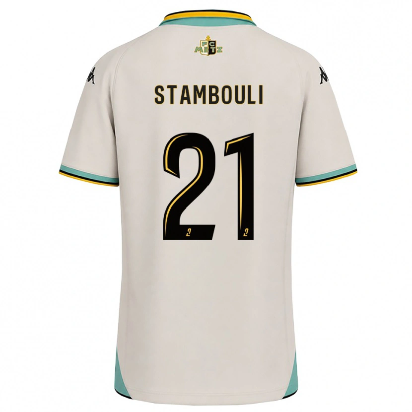 Danxen Børn Benjamin Stambouli #21 Blomsterhvid Sort Udebane Spillertrøjer 2026/27 Trøje T-Shirt