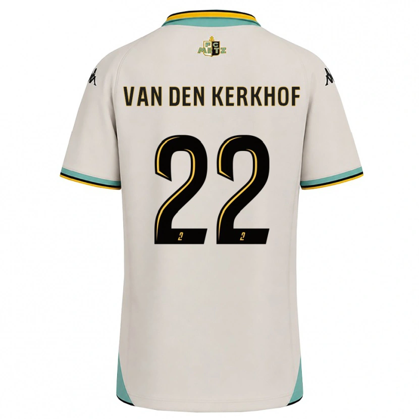 Danxen Børn Kevin Van Den Kerkhof #22 Blomsterhvid Sort Udebane Spillertrøjer 2026/27 Trøje T-Shirt