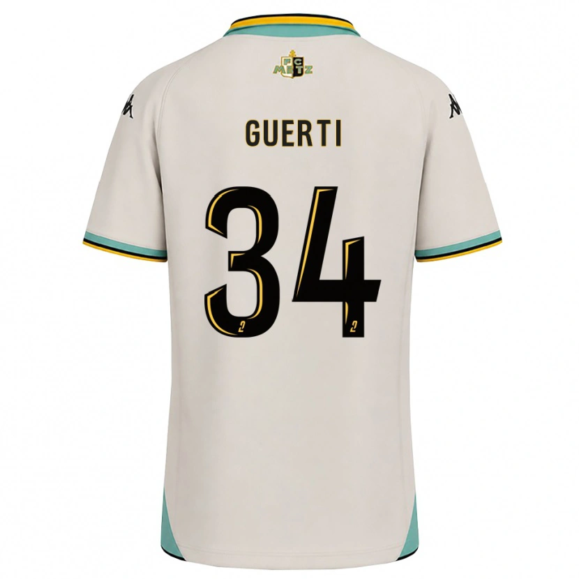 Danxen Børn Ismaël Guerti #34 Blomsterhvid Sort Udebane Spillertrøjer 2026/27 Trøje T-Shirt