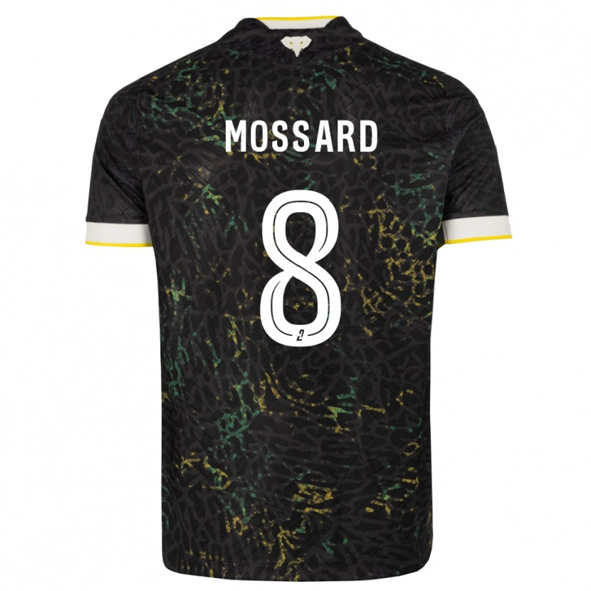 Danxen Børn Juliette Mossard #8 Sort Hvid Gul Udebane Spillertrøjer 2026/27 Trøje T-Shirt