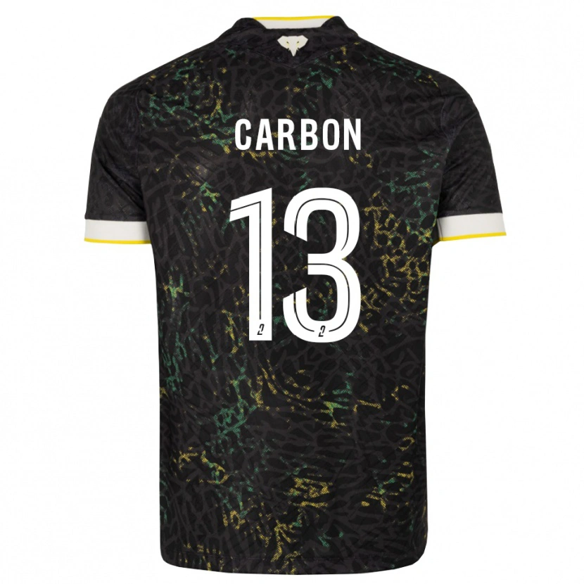 Danxen Børn Lancelot Carbon #13 Sort Hvid Gul Udebane Spillertrøjer 2026/27 Trøje T-Shirt