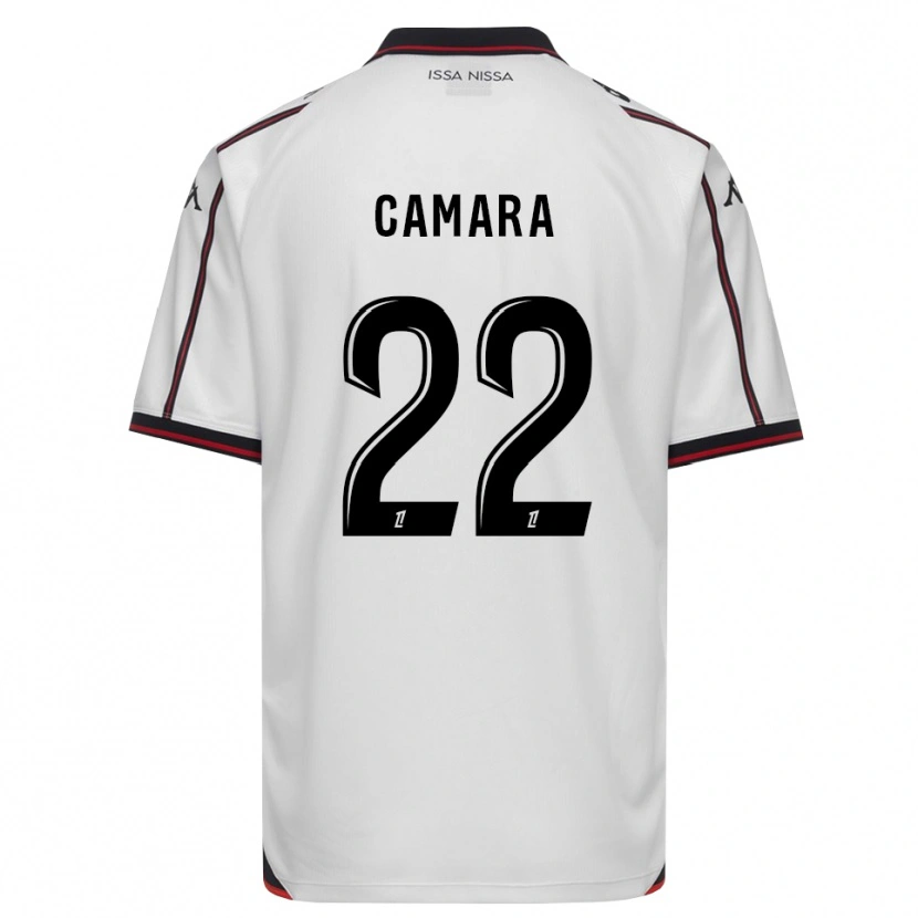 Danxen Børn Issiaga Camara #22 Sort Hvid Udebane Spillertrøjer 2026/27 Trøje T-Shirt