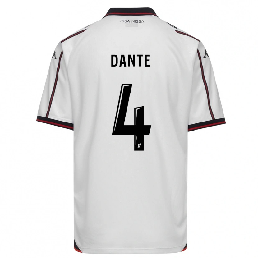 Danxen Børn Dante #4 Sort Hvid Udebane Spillertrøjer 2026/27 Trøje T-Shirt