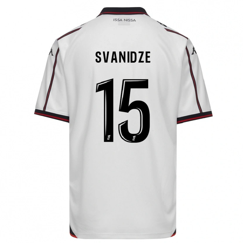 Danxen Børn Andria Svanidze #15 Sort Hvid Udebane Spillertrøjer 2026/27 Trøje T-Shirt