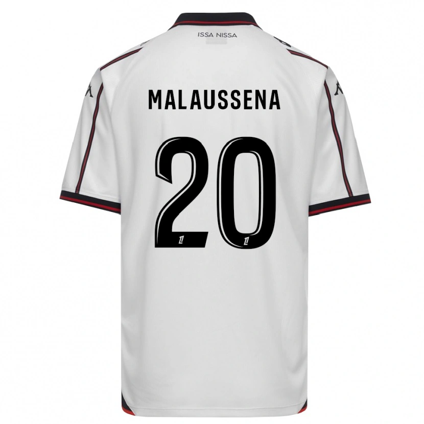 Danxen Børn Angela Malaussena #20 Sort Hvid Udebane Spillertrøjer 2026/27 Trøje T-Shirt