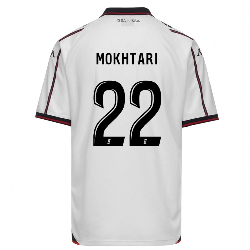 Danxen Børn Jade Mokhtari #22 Sort Hvid Udebane Spillertrøjer 2026/27 Trøje T-Shirt