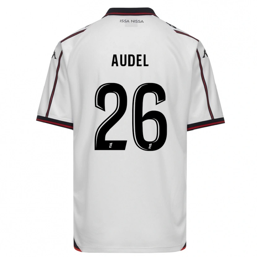 Danxen Børn Johan Audel #26 Sort Hvid Udebane Spillertrøjer 2026/27 Trøje T-Shirt