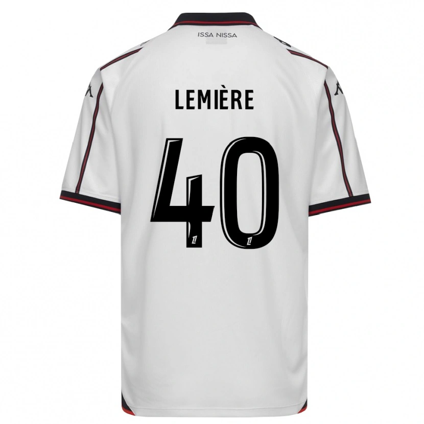 Danxen Børn Pauline Lemière #40 Sort Hvid Udebane Spillertrøjer 2026/27 Trøje T-Shirt