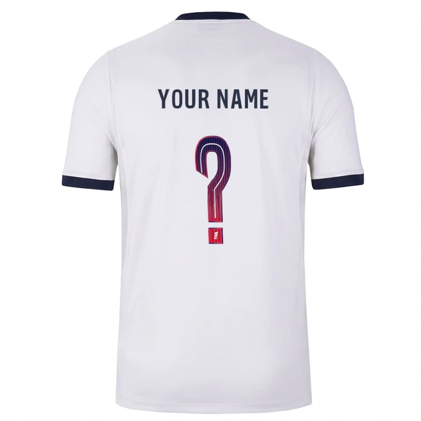 Danxen Børn Dit Navn #0 Hvid Sort Rød Udebane Spillertrøjer 2026/27 Trøje T-Shirt