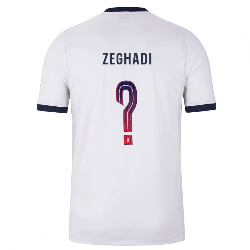 Danxen Børn Souleyman Zeghadi #0 Hvid Sort Rød Udebane Spillertrøjer 2026/27 Trøje T-Shirt