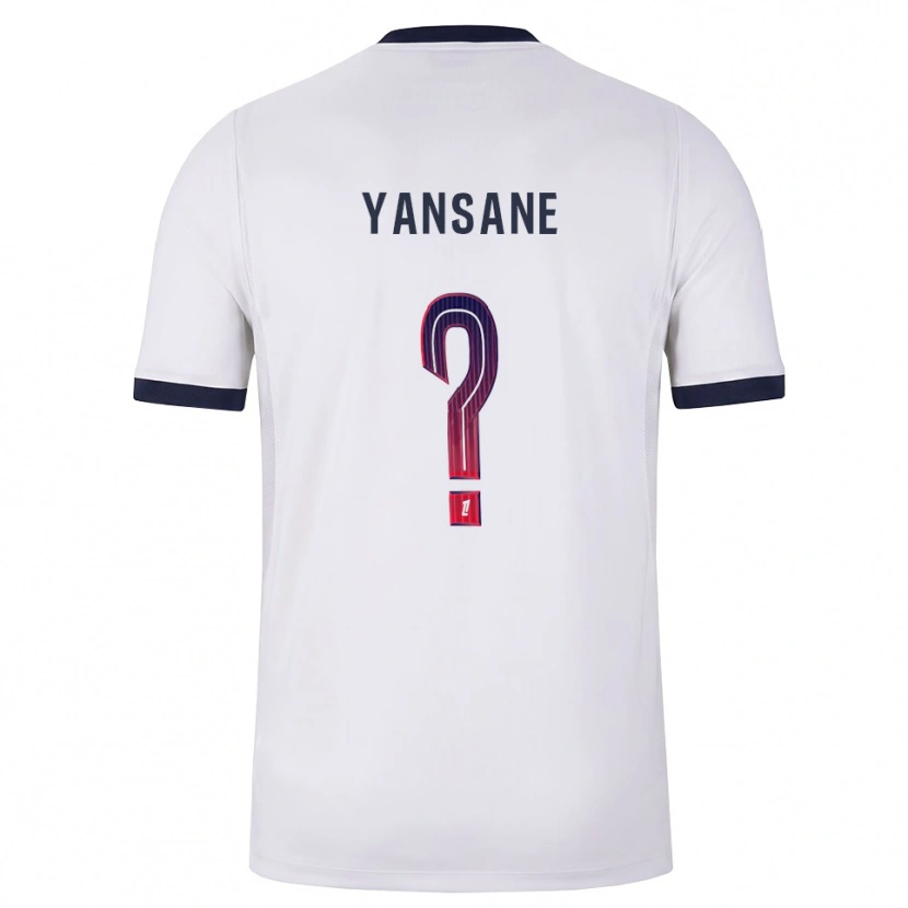 Danxen Børn Sekou Yansane #0 Hvid Sort Rød Udebane Spillertrøjer 2026/27 Trøje T-Shirt