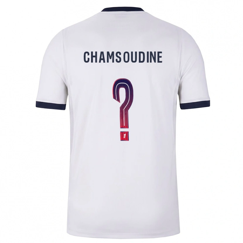 Danxen Børn Hanna'a Chamsoudine #0 Hvid Sort Rød Udebane Spillertrøjer 2026/27 Trøje T-Shirt