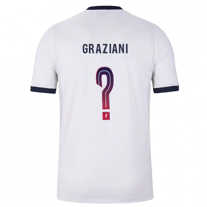 Danxen Børn Ornella Graziani #0 Hvid Sort Rød Udebane Spillertrøjer 2026/27 Trøje T-Shirt