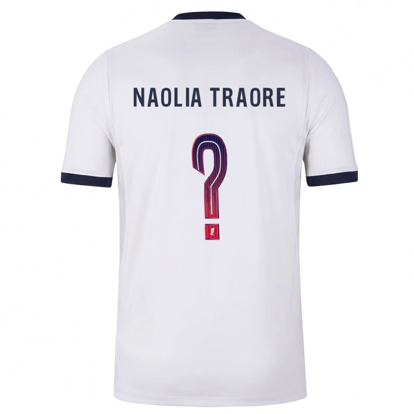 Danxen Børn Naolia Traore #0 Hvid Sort Rød Udebane Spillertrøjer 2026/27 Trøje T-Shirt