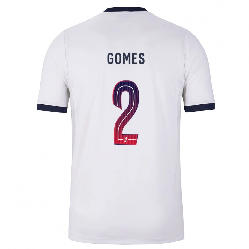 Danxen Børn Nicolas Gomes #2 Hvid Sort Rød Udebane Spillertrøjer 2026/27 Trøje T-Shirt