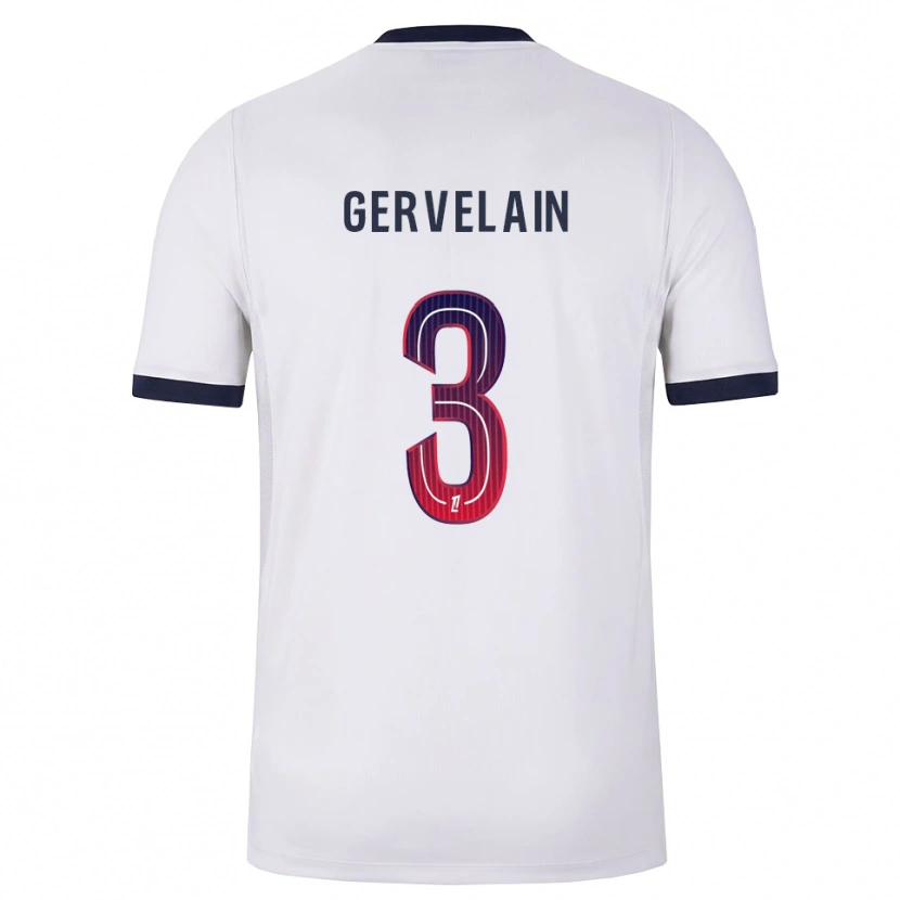 Danxen Børn Jordan Gervelain #3 Hvid Sort Rød Udebane Spillertrøjer 2026/27 Trøje T-Shirt