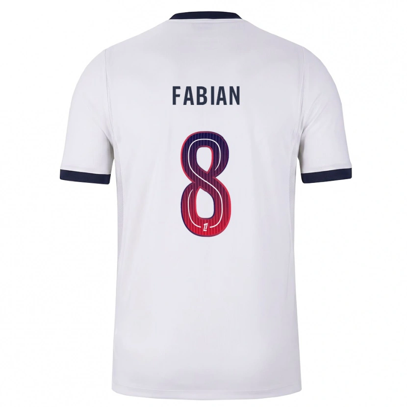 Danxen Børn Fabián Ruiz #8 Hvid Sort Rød Udebane Spillertrøjer 2026/27 Trøje T-Shirt