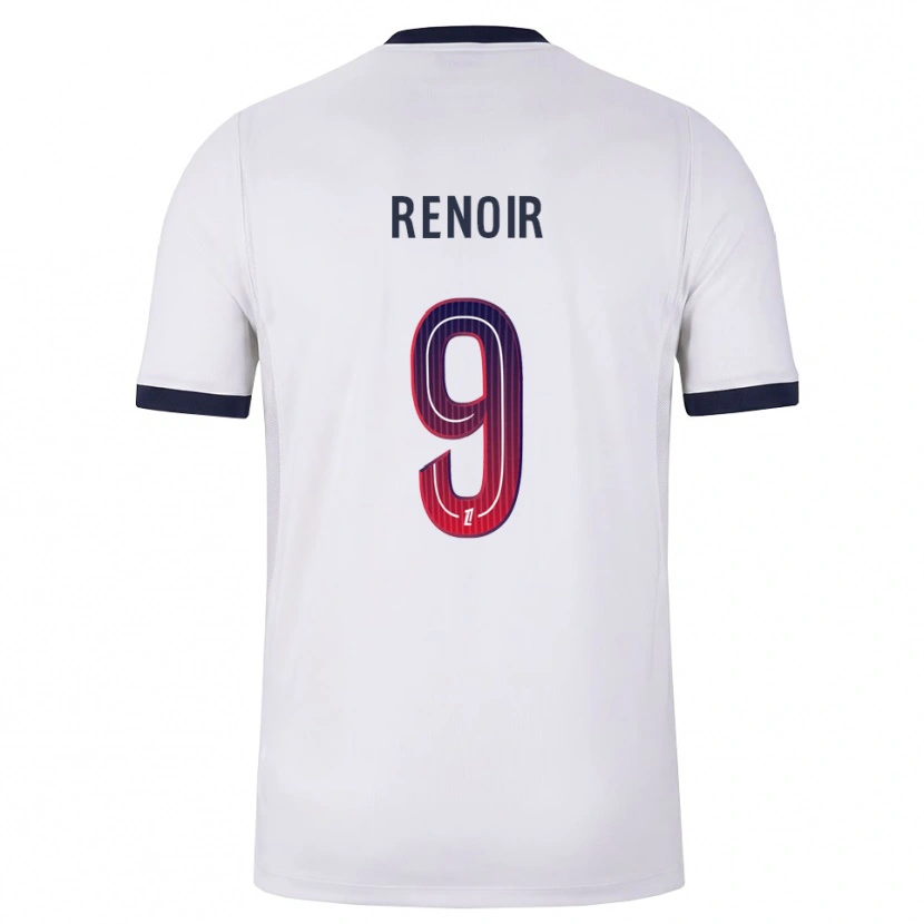 Danxen Børn Eddrick Renoir #9 Hvid Sort Rød Udebane Spillertrøjer 2026/27 Trøje T-Shirt