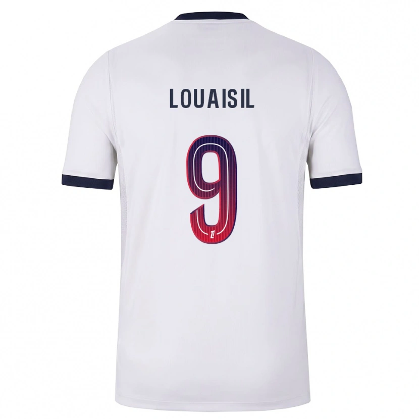 Danxen Børn Kévin Louaisil #9 Hvid Sort Rød Udebane Spillertrøjer 2026/27 Trøje T-Shirt