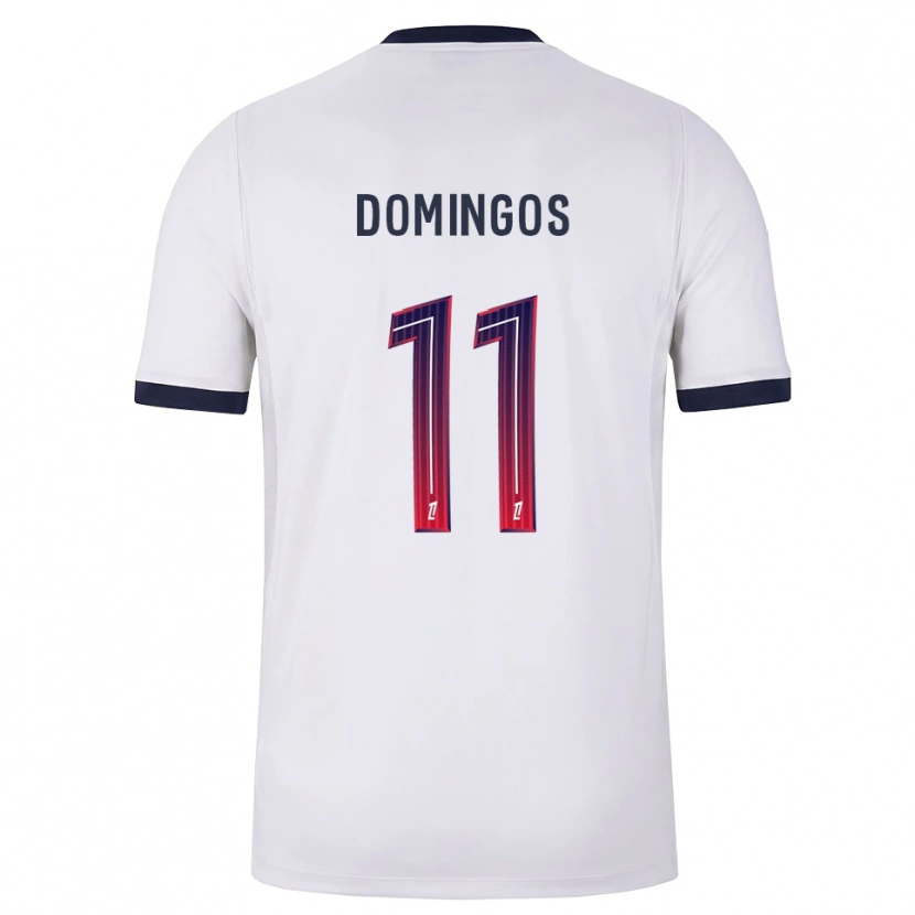Danxen Børn Fabio Domingos #11 Hvid Sort Rød Udebane Spillertrøjer 2026/27 Trøje T-Shirt