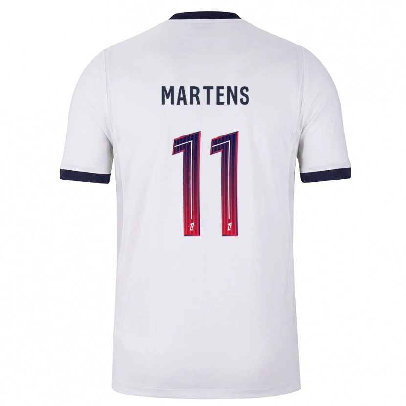 Danxen Børn Lieke Martens #11 Hvid Sort Rød Udebane Spillertrøjer 2026/27 Trøje T-Shirt