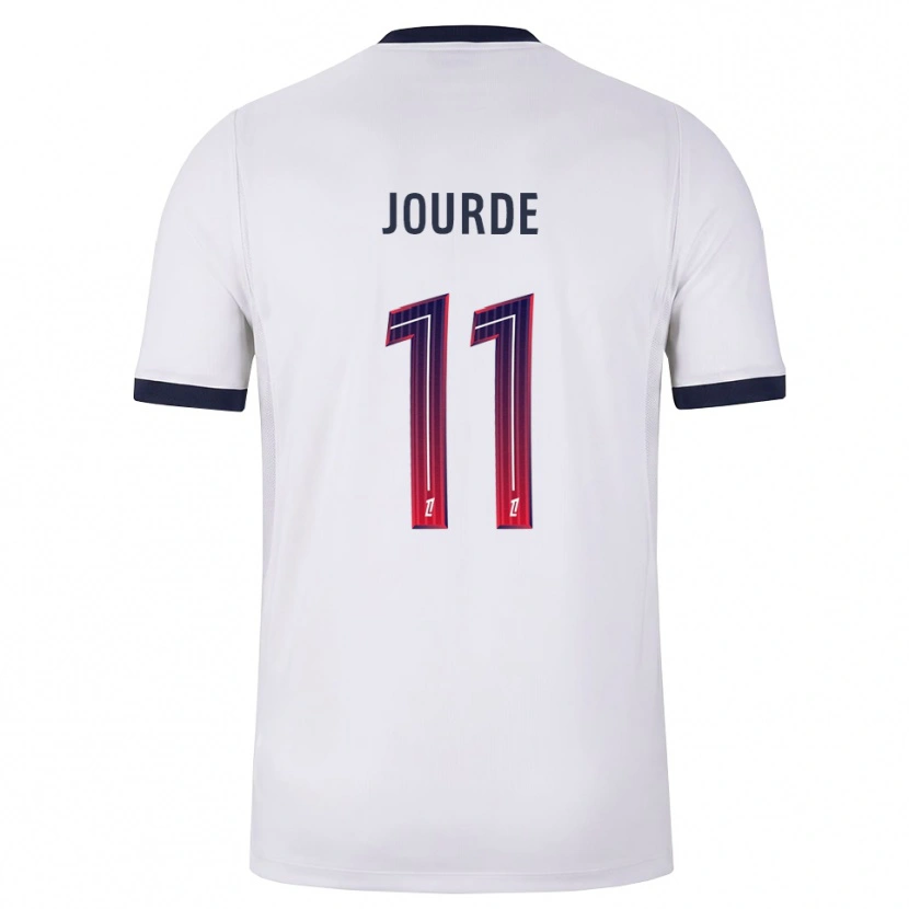 Danxen Børn Florianne Jourde #11 Hvid Sort Rød Udebane Spillertrøjer 2026/27 Trøje T-Shirt