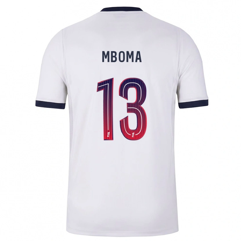 Danxen Børn Harryl Mboma #13 Hvid Sort Rød Udebane Spillertrøjer 2026/27 Trøje T-Shirt