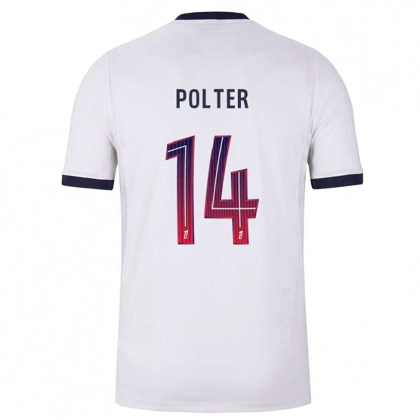 Danxen Børn Ewan Polter #14 Hvid Sort Rød Udebane Spillertrøjer 2026/27 Trøje T-Shirt