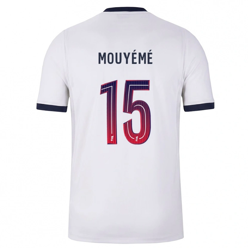 Danxen Børn Théo Mouyémé #15 Hvid Sort Rød Udebane Spillertrøjer 2026/27 Trøje T-Shirt