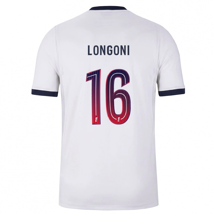 Danxen Børn Alessandro Longoni #16 Hvid Sort Rød Udebane Spillertrøjer 2026/27 Trøje T-Shirt