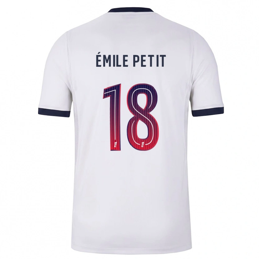 Danxen Børn Noé Émile Petit #18 Hvid Sort Rød Udebane Spillertrøjer 2026/27 Trøje T-Shirt